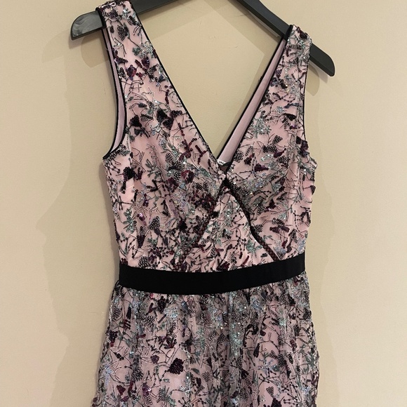 NWT self-portrait constellation sleeveless tiered mini dress US4 - Picture 6 of 11